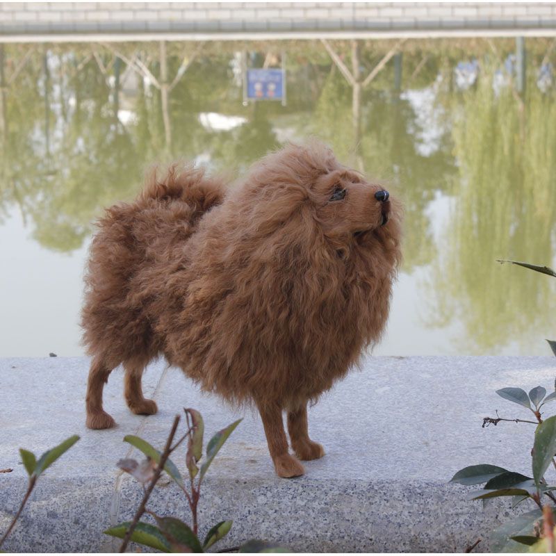 皮毛玩(wán)具獅：仿真動物(wù)模型狗狗家(jiā)居擺件(jiàn)義烏楚傑工藝品有限公司